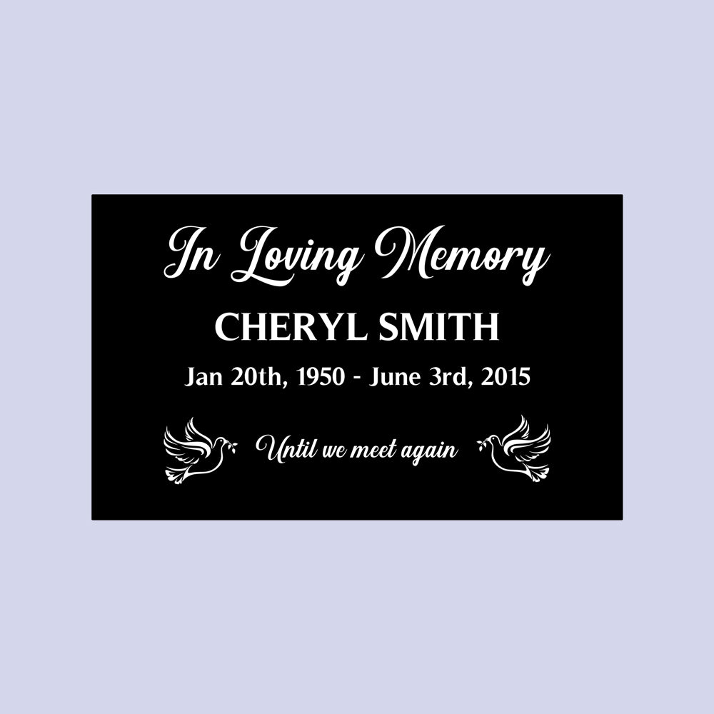 Memorial Plaque Adult (Indoor & Outdoor)