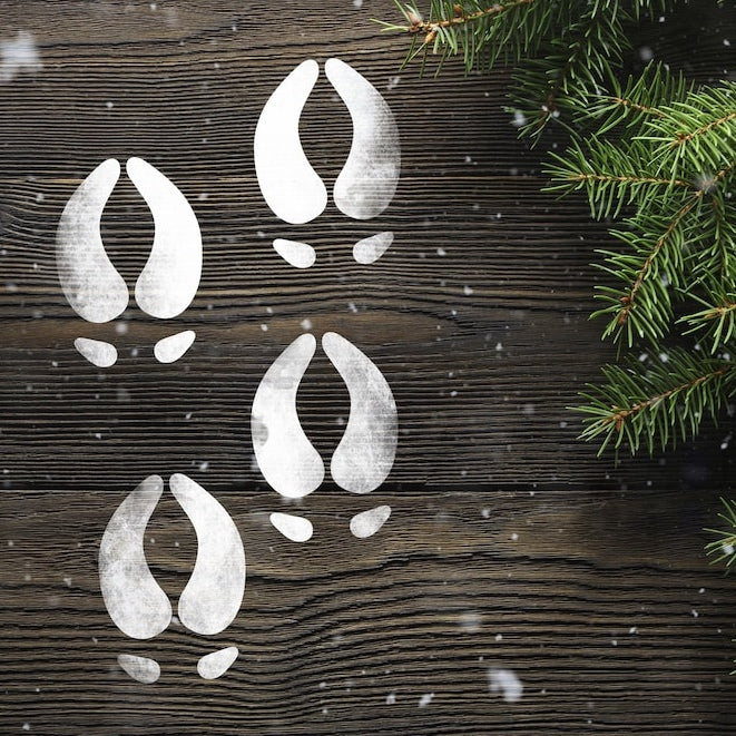 Reindeer Footprint Stencil