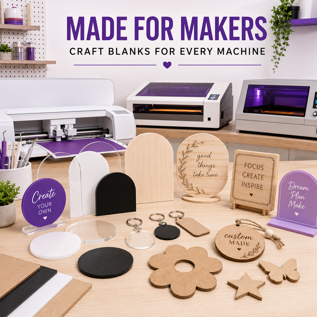 Craft Blanks Made for Cricut, Silhouette and Laser Machine Users