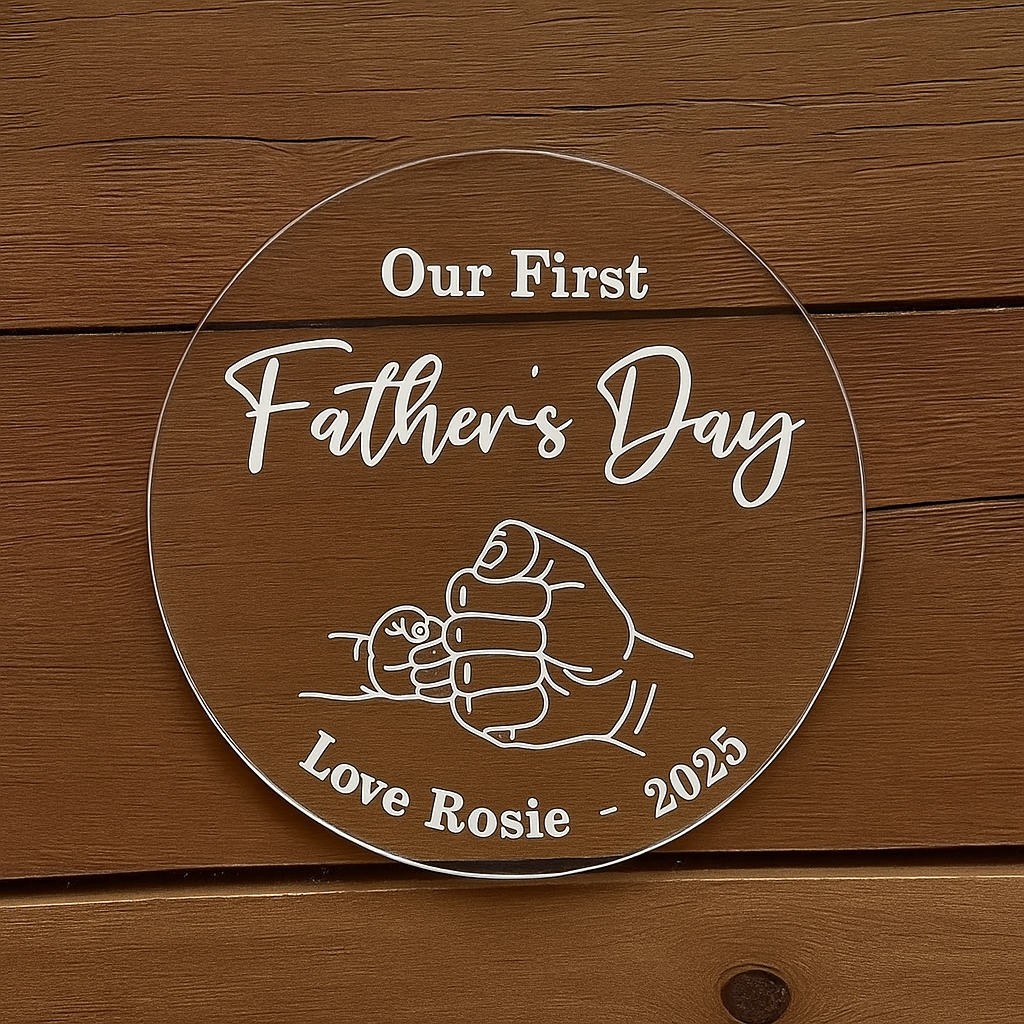 Our First Father's Day Plaque/Coaster
