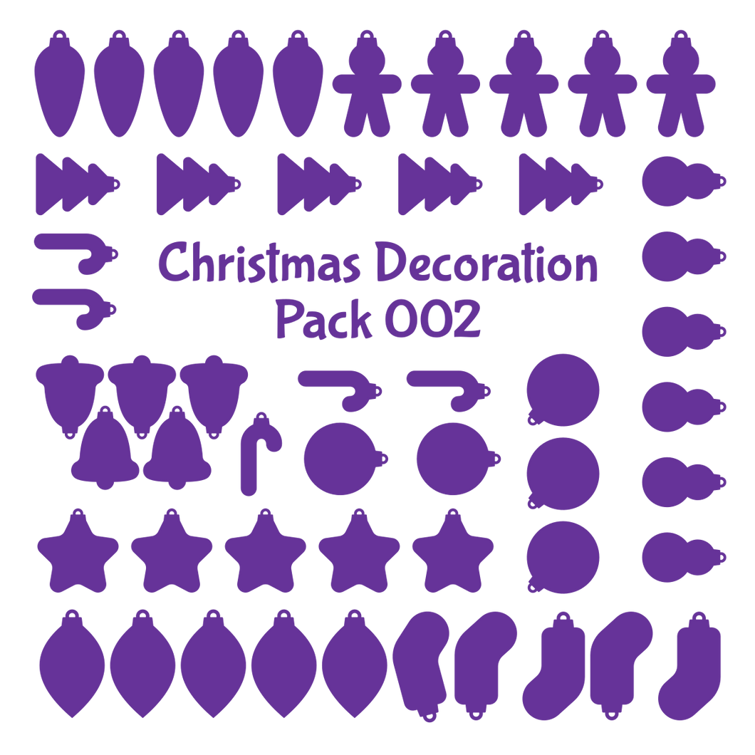 Christmas Decoration Blanks [51-pieces] (Christmas Pack 002)