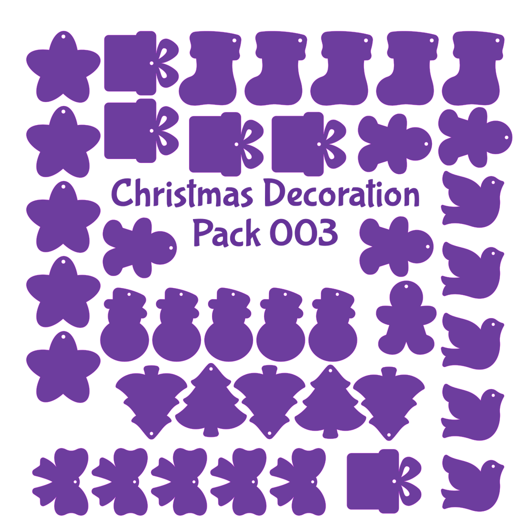 Christmas Decoration Blanks [40-pieces] (Christmas Pack 003)