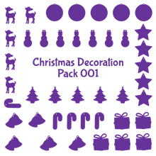 Load image into Gallery viewer, Christmas Decoration Blanks [41-pieces] (Christmas Pack 001)
