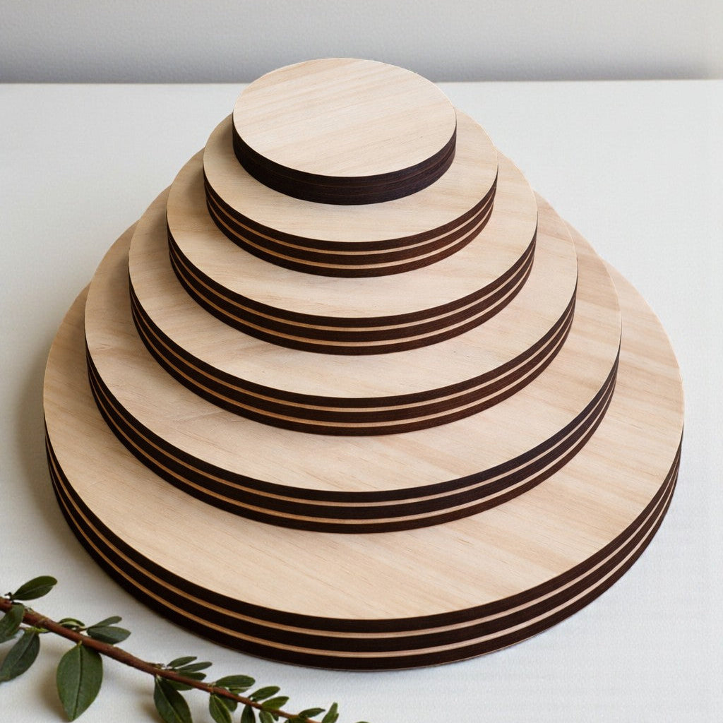100mm Solid Pine Timber Circle – 12mm Thick | Laser Cut, Premium Untreated Wood