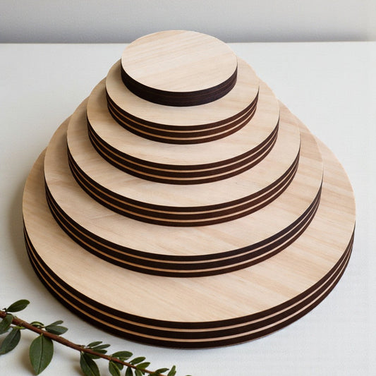 100mm Solid Pine Timber Circle – 12mm Thick | Laser Cut, Premium Untreated Wood