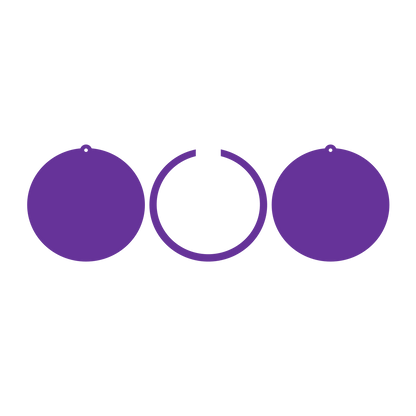 3-Piece Acrylic Bauble Ornament with Fillable Gap (Craft Blank)