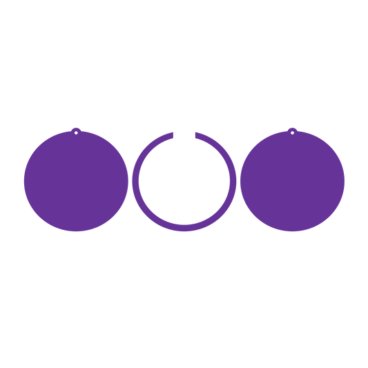 3-Piece Acrylic Bauble Ornament with Fillable Gap (Craft Blank)