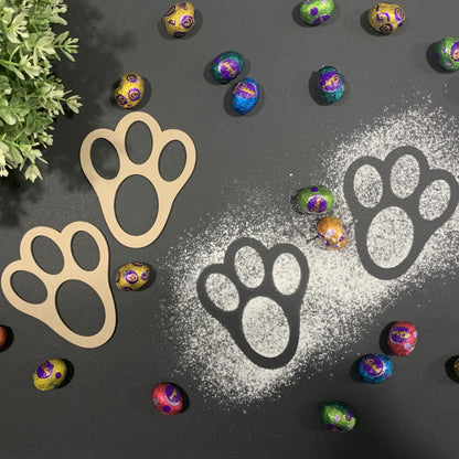 Easter Bunny Footprint Stencil