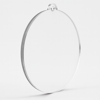 3-Piece Acrylic Bauble Ornament with Fillable Gap (Craft Blank)