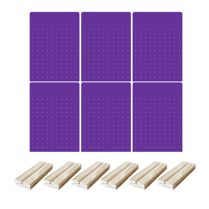 A4 Rectangle Jewellery Holder + Wooden Stand [Qty:6] (Craft Blank Bundle)