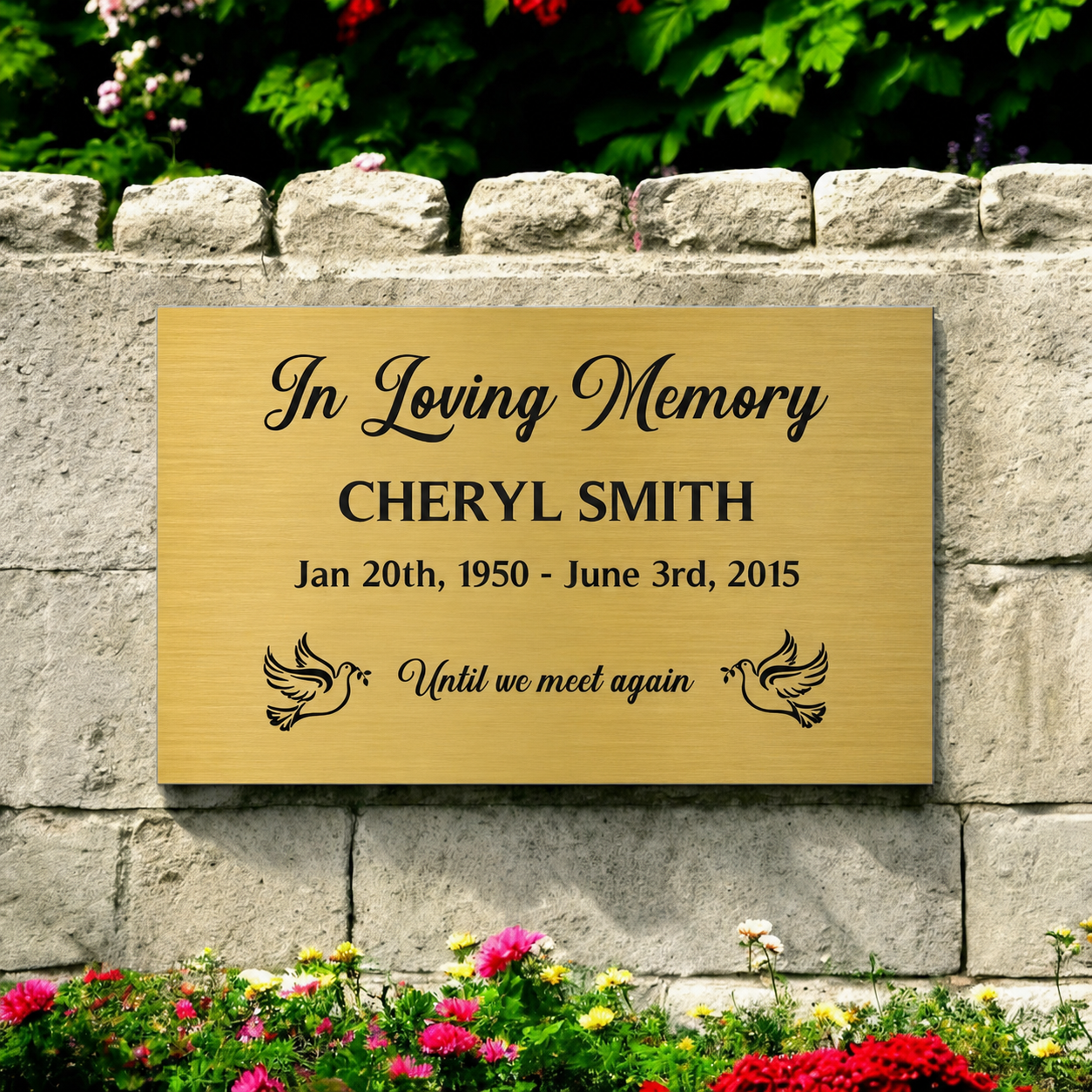 Memorial Plaque Adult (Indoor & Outdoor)