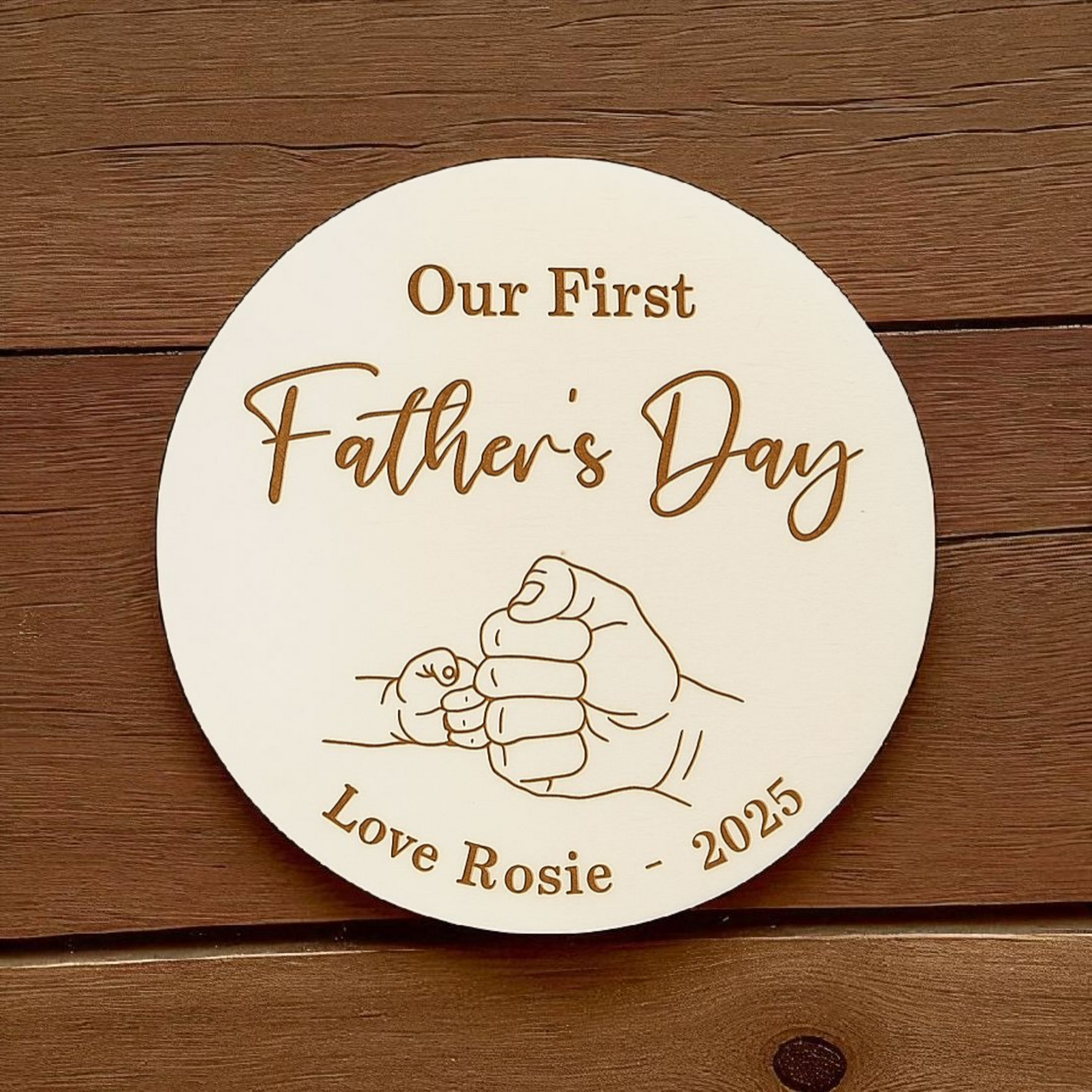 Our First Father's Day Plaque/Coaster