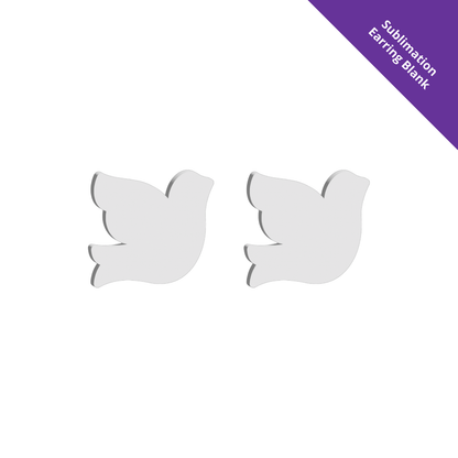 Stud Earring - Dove - 20mm [White]