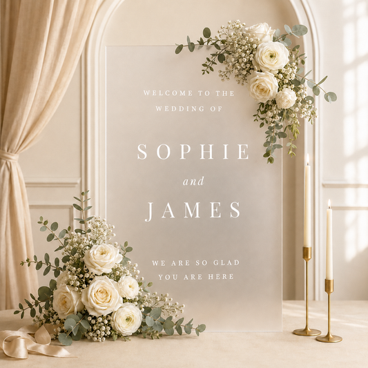 Personalised Acrylic Wedding Welcome Sign