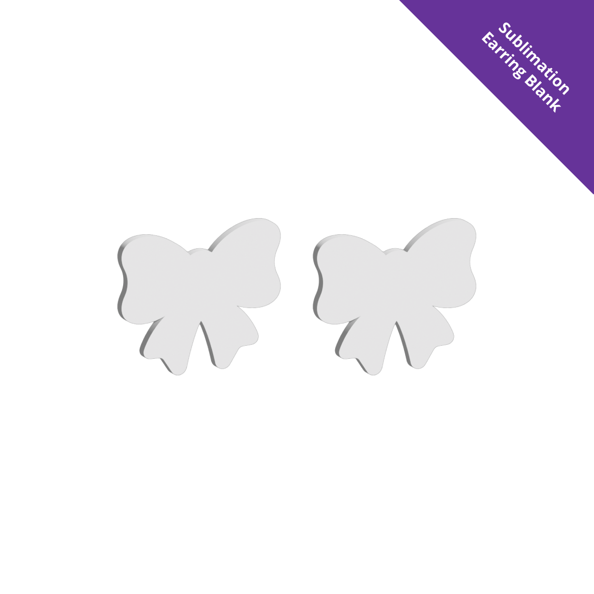 Gift Bow Stud - 20mm [White]