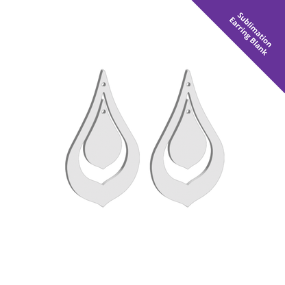 Hanging Earring 0014 - 60mm Drop [White]