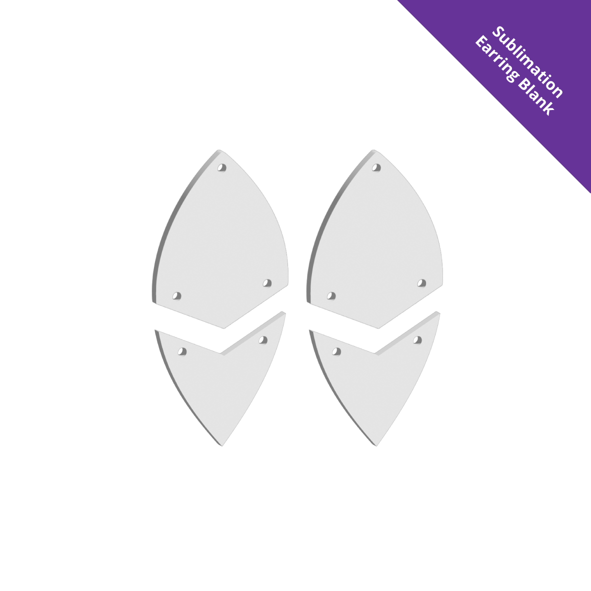 Hanging Earring 0020 - 60mm Drop [White]