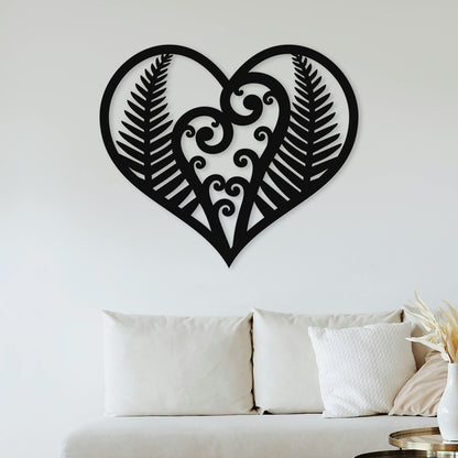 Heart Koru Fern - Wall Art