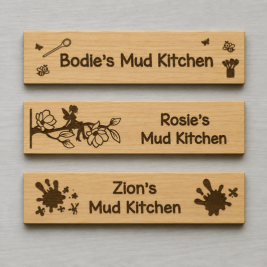 Personalised Engraved Mud Kitchen Sign