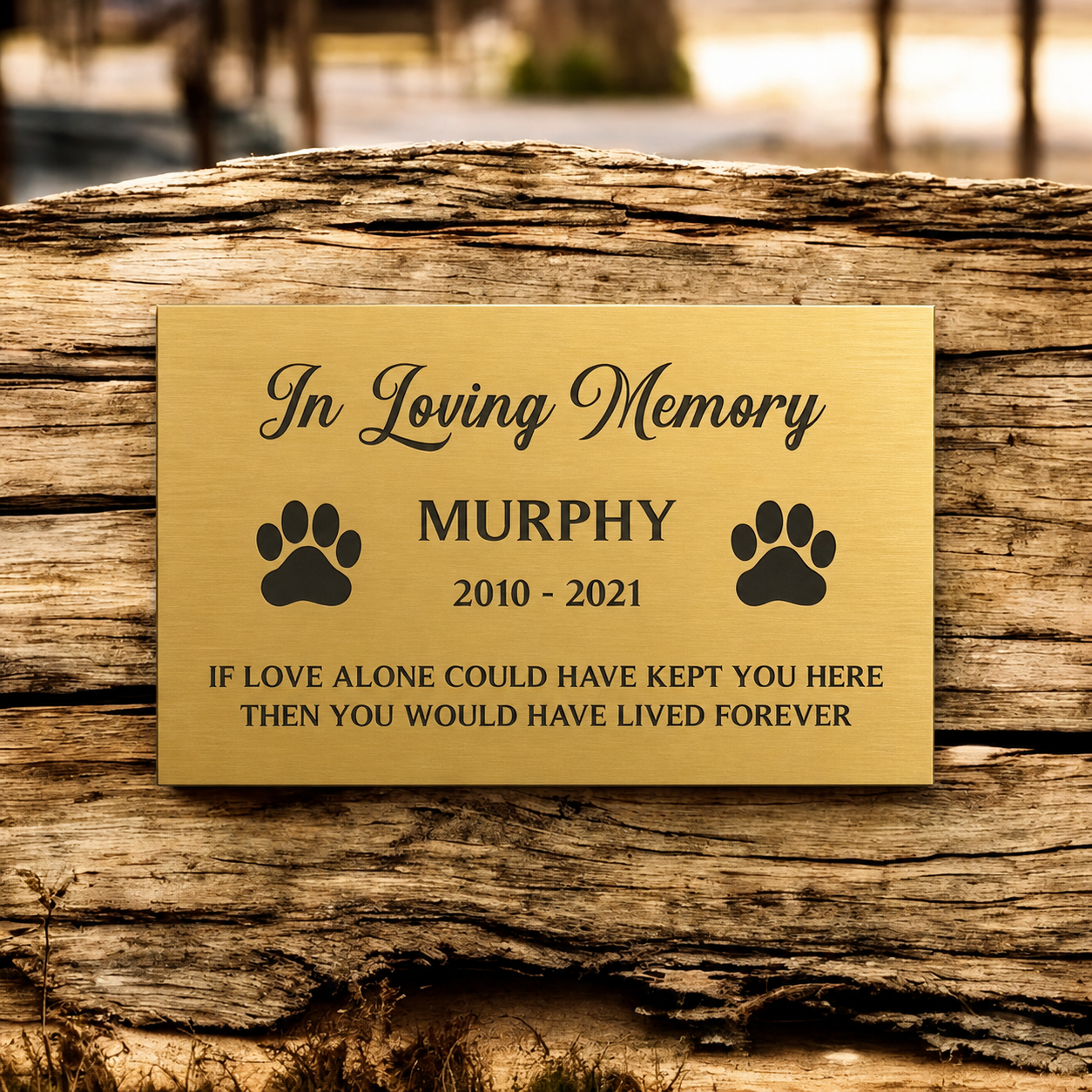 Memorial Plaque Pet (Indoor & Outdoor)