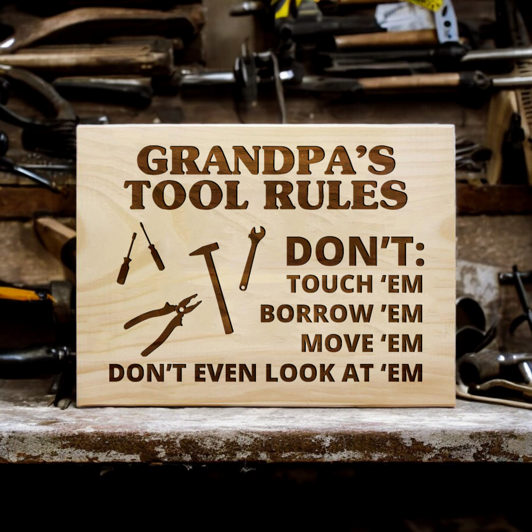 Grandpas Tools Plaque