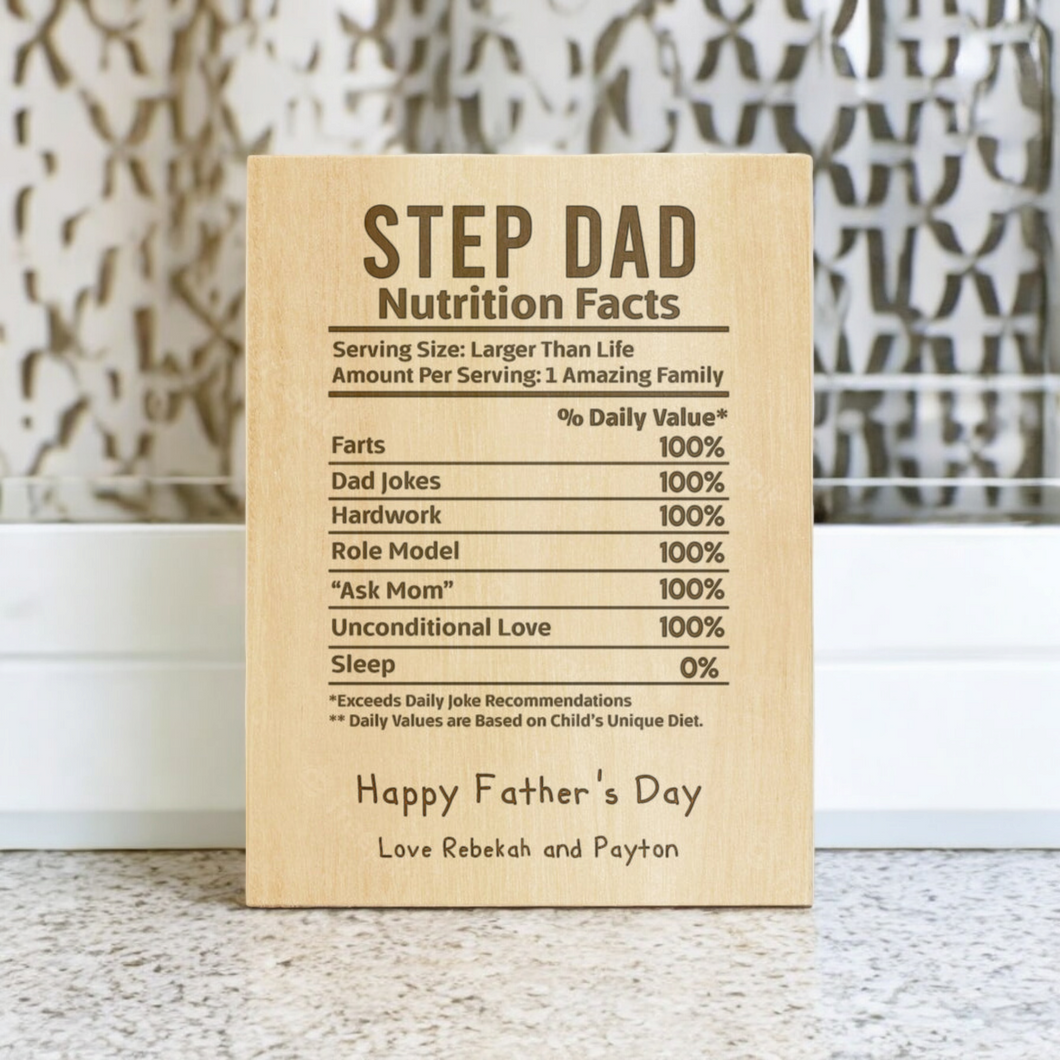 Step Dad Nutrional Plaque
