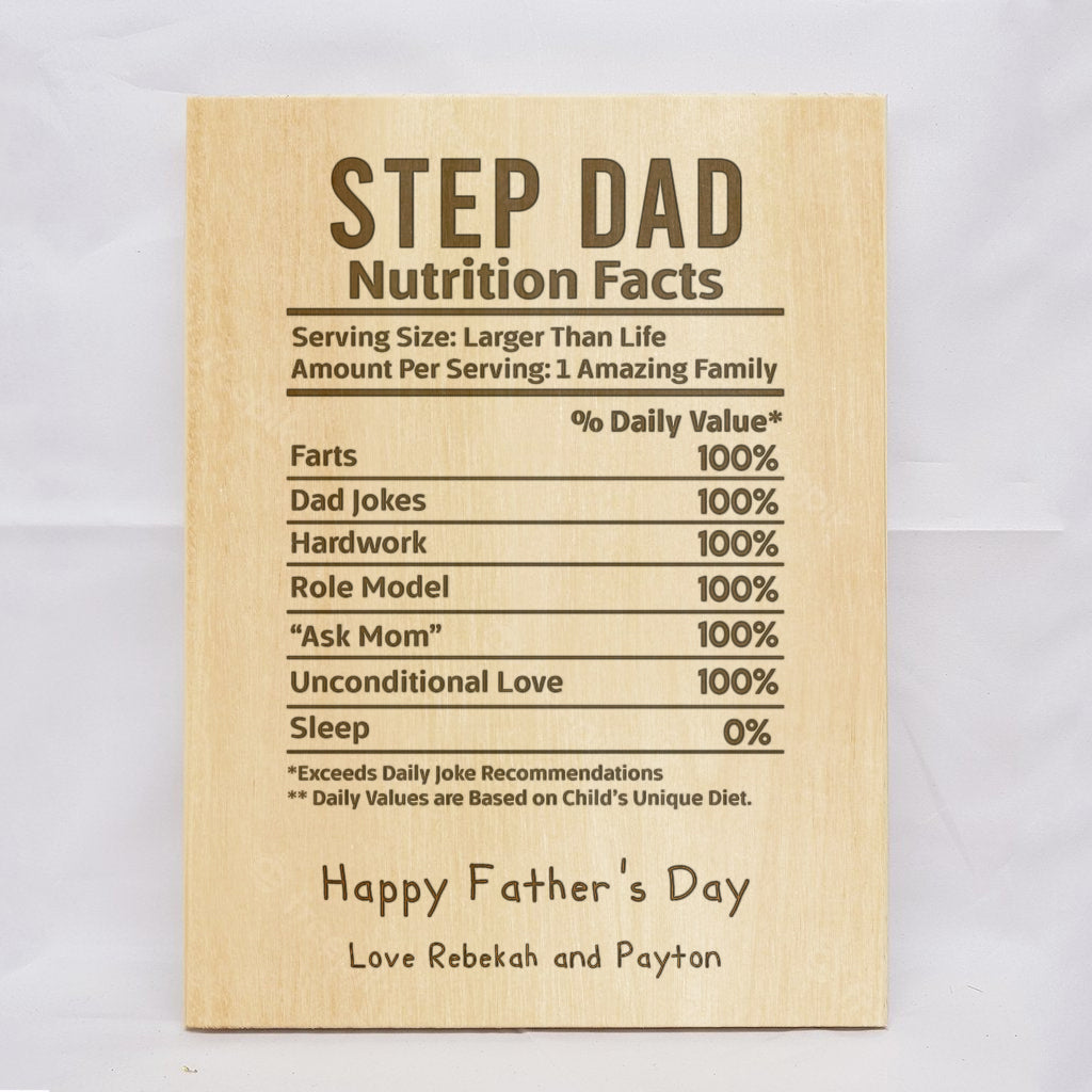 Step Dad Nutrional Plaque