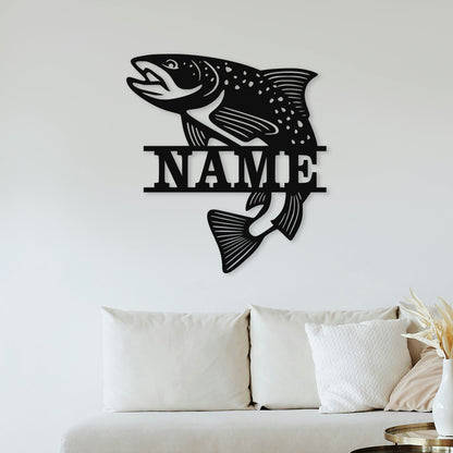 Trout Fishing - Wall Art (Personalised)