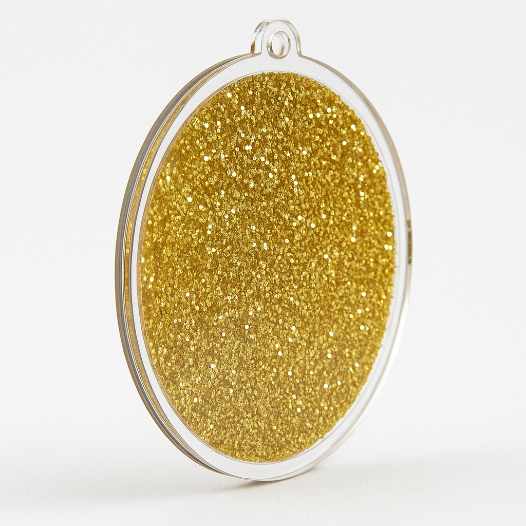 3-Piece Acrylic Bauble Ornament with Fillable Gap (Craft Blank)