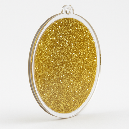 3-Piece Acrylic Bauble Ornament with Fillable Gap (Craft Blank)