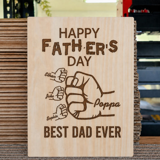 Father's Day Fist Bump Plaque
