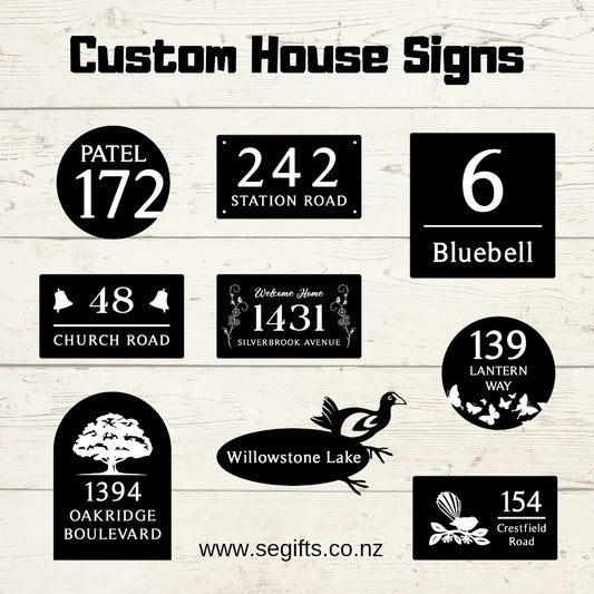 Custom House Number Sign