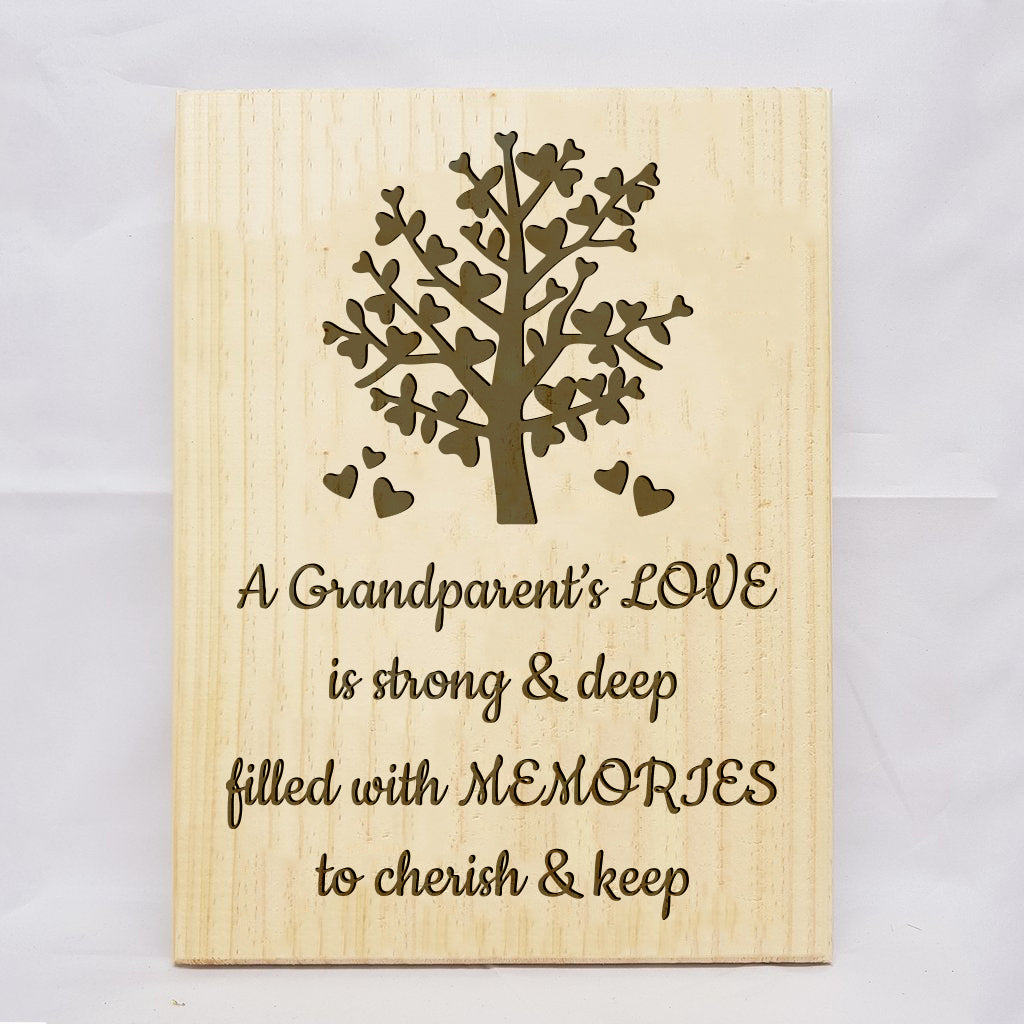 A Grandparents Love Plaque