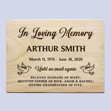 Load image into Gallery viewer, Adult Memorial Plaque
