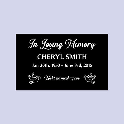 Memorial Plaque Adult (Outdoor)