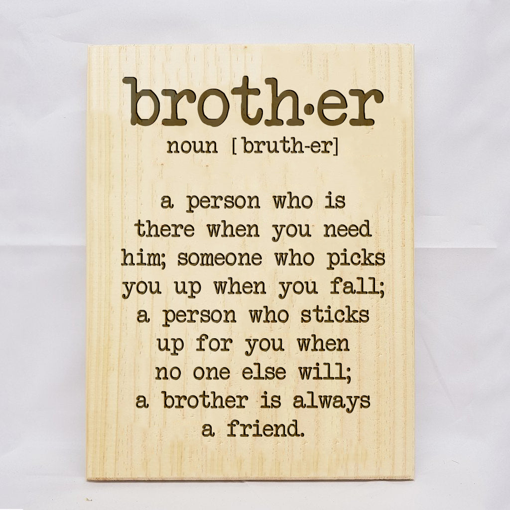 Brother Noun Plaque