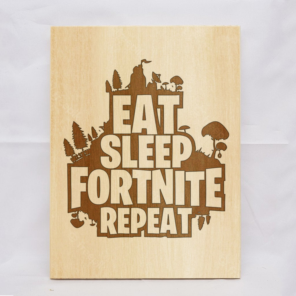 Eat Sleep Fortnite Repeat Plaque