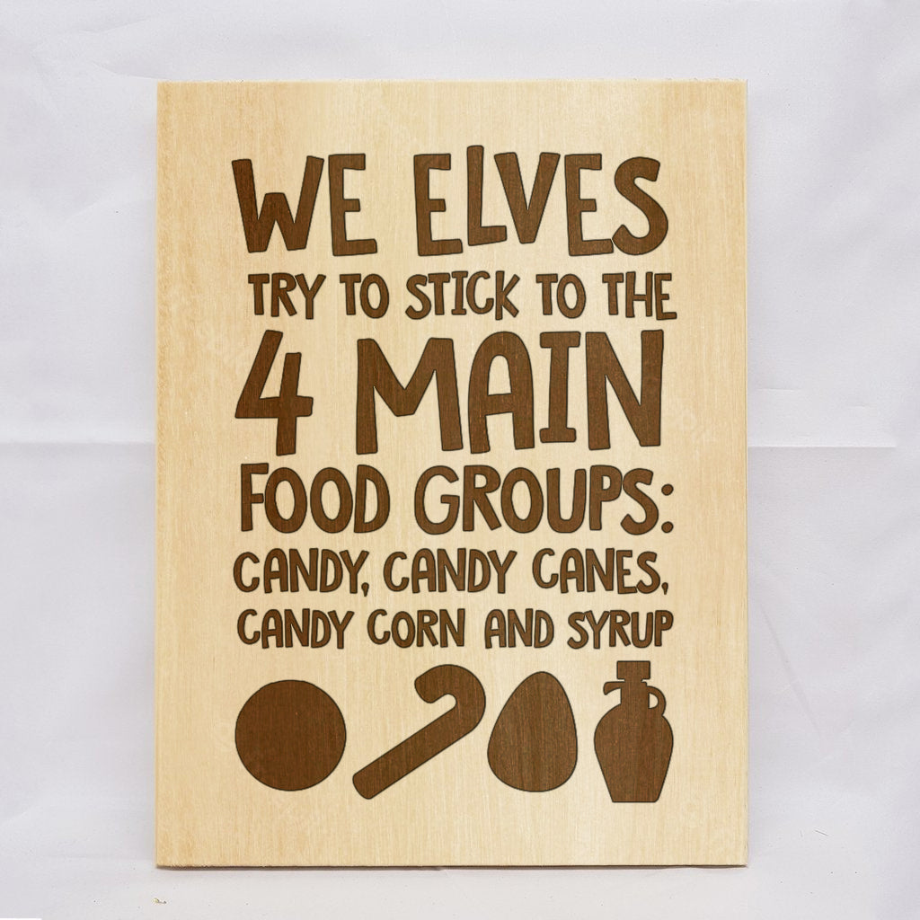 Elves Food Groups Plaque