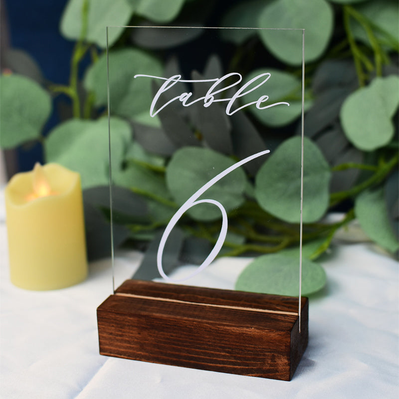 Acrylic Table Numbers