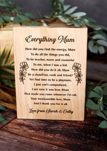 Load image into Gallery viewer, Everything Mum Plaque
