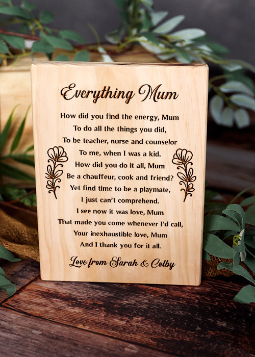 Everything Mum Plaque