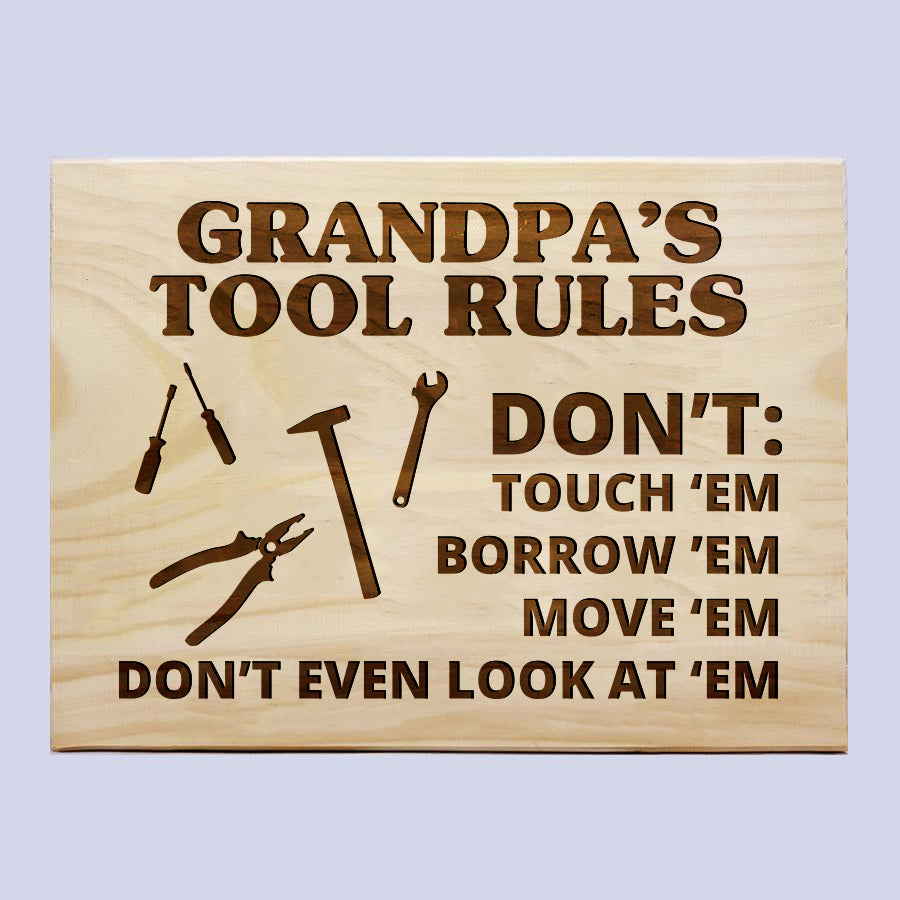Grandpas Tools Plaque