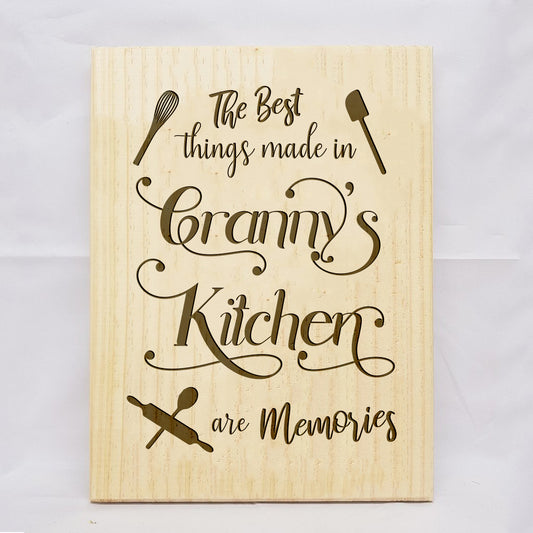 Grannys Kitchen Plaque