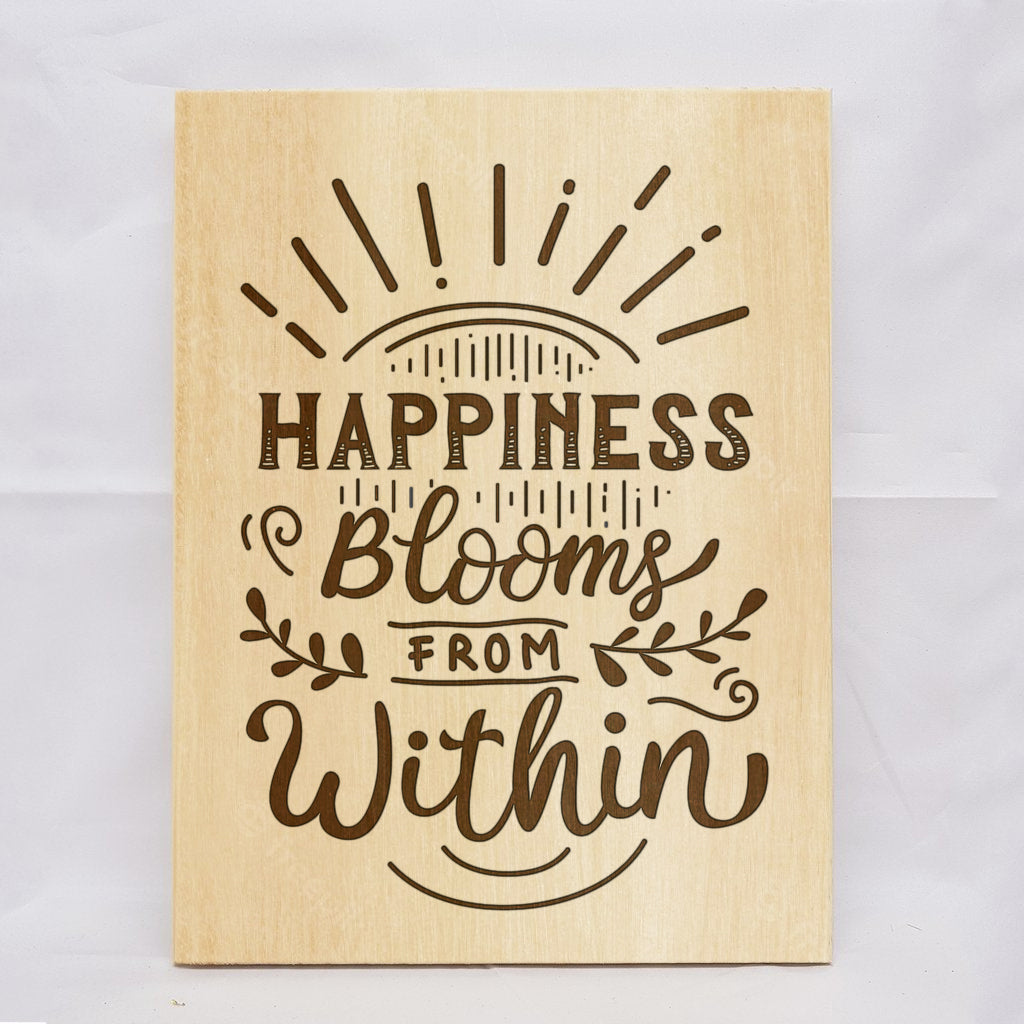 Happiness Blooms From Within Plaque