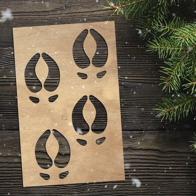 Reindeer Footprint Stencil