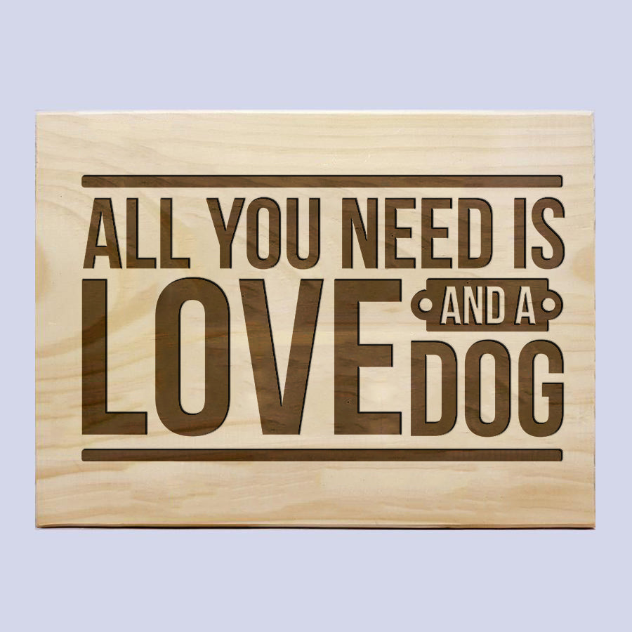 Love & A Dog Plaque