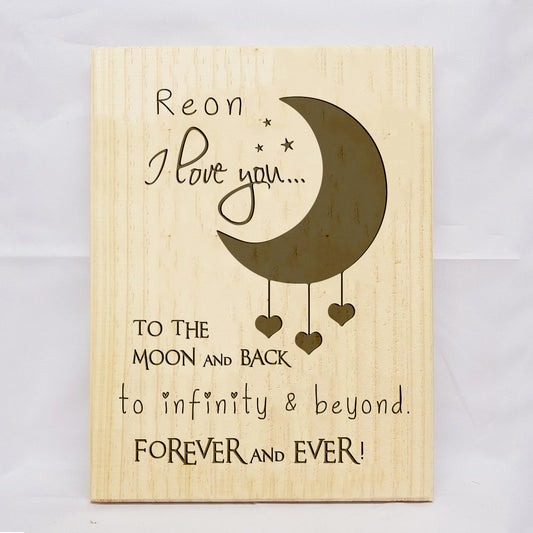 To The Moon & Back Plaque