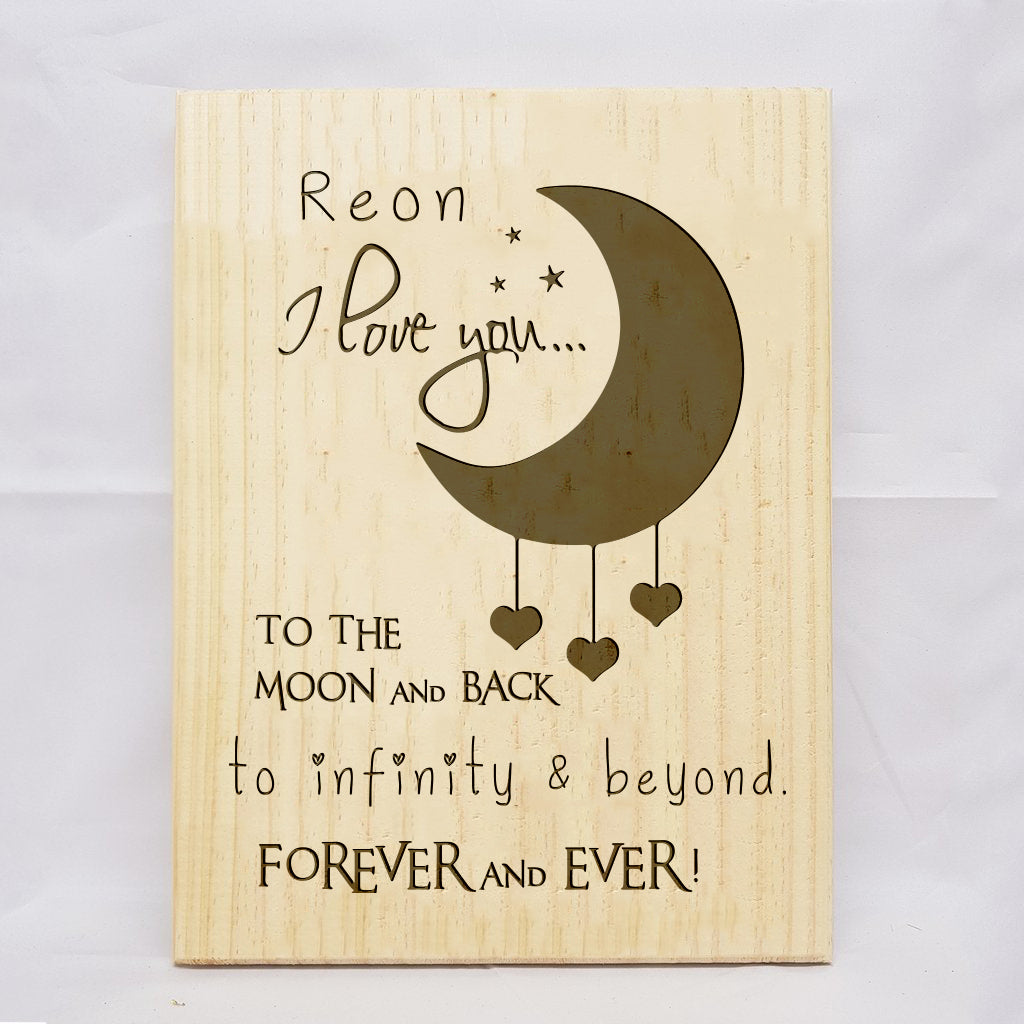 To The Moon & Back Plaque