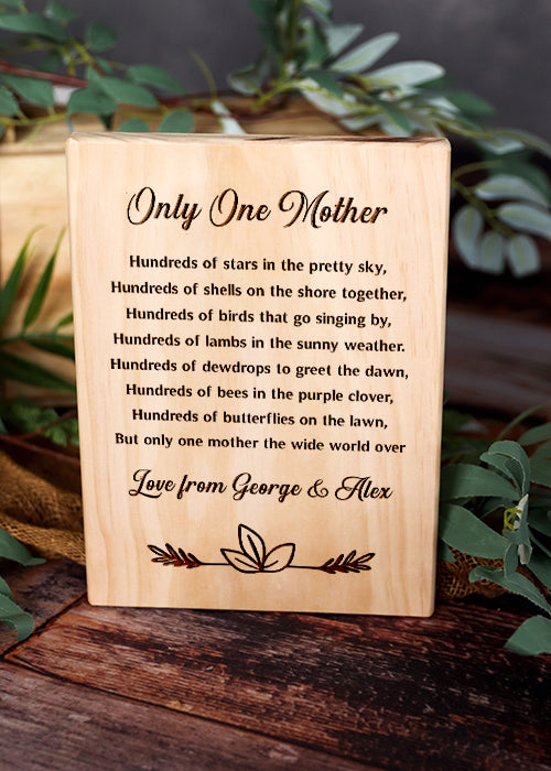 Only One Mother Plaque