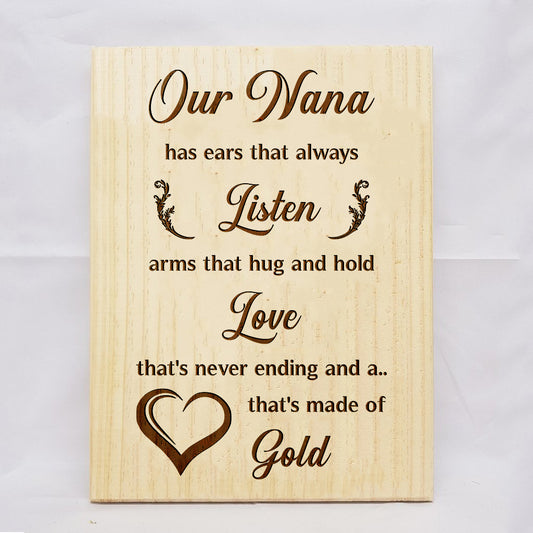 Our Nana Plaque